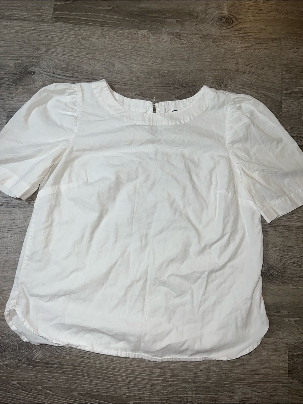 Luxology White Puff Sleeve Blouse